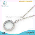 Shiny silver metal chains for neck chains,wholesale round locket necklace design